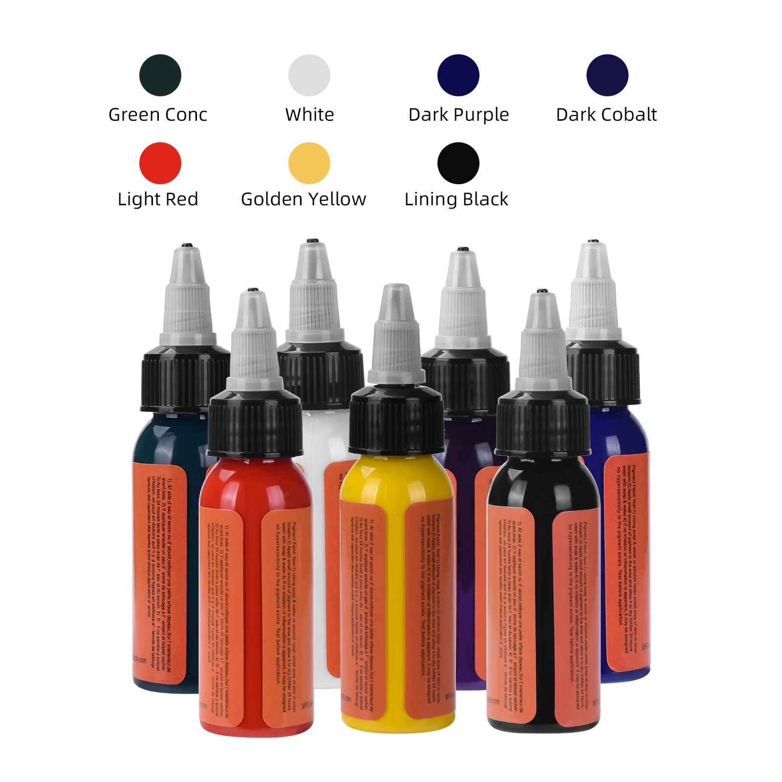 30ml 7Color Mixing Tattoo Ink Permanent Makeup Tattoo Paint Body Art Natural Plant Permanent Pigment Tattoo Ink Set Supplies