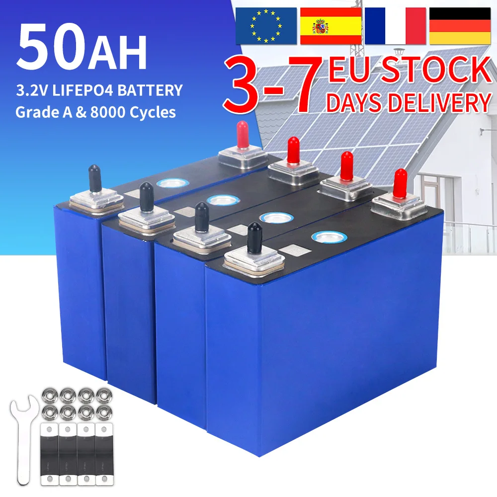 4-16PCS 3.2V 50AH 360AH Lifepo4 Batteria Grado A FAI DA TE 12V 24V 48V Al Litio Ferro Fosfato Cella Ricaricabile Per Il Carrello Da Golf Duty Free