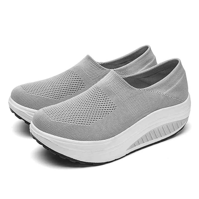 New Summer Women\'s Shoes Mesh Casual Shoes, Thick Sole Breathable, Outdoor Anti Slip Lightweight Tennis Shoes Large