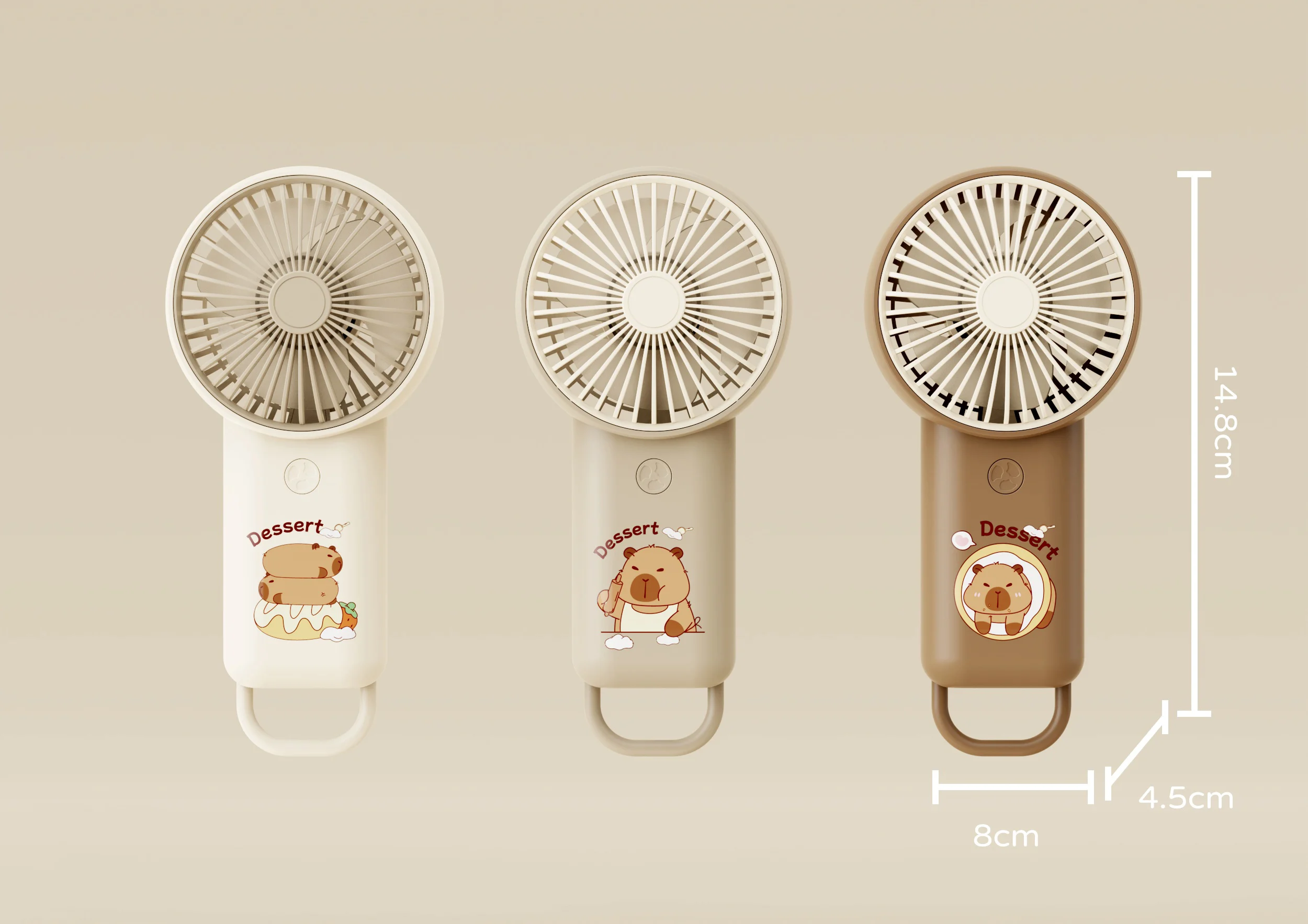 مروحة كهربائية صيفية لطيفة على شكل دولفين مع حلقة تعليق، رياح ثلاثية السرعات، قابلة للحمل ومحمولة للسفر