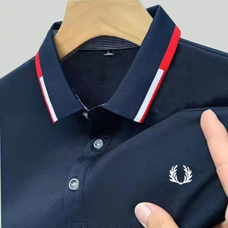 Embroidery LONSDALE new summer hot selling men\'s polo shirt, high-quality short sleeved top, businesEmbs casual men\'s polo shirt