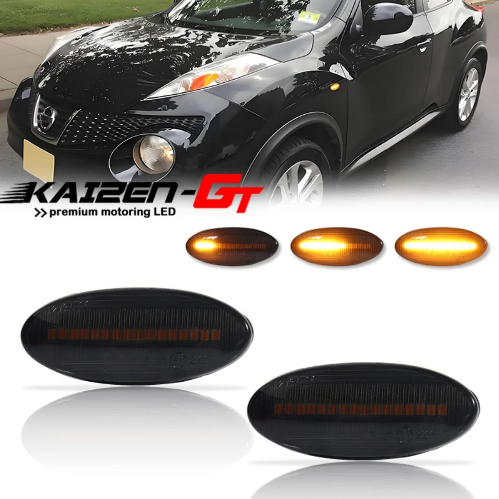Car LED Front Side Marker Turn Signal Lights For NISSAN Qashqai CUBE Dualis March Note EVALIA LEAF Juke X-TRAIL NV200 MICRA III