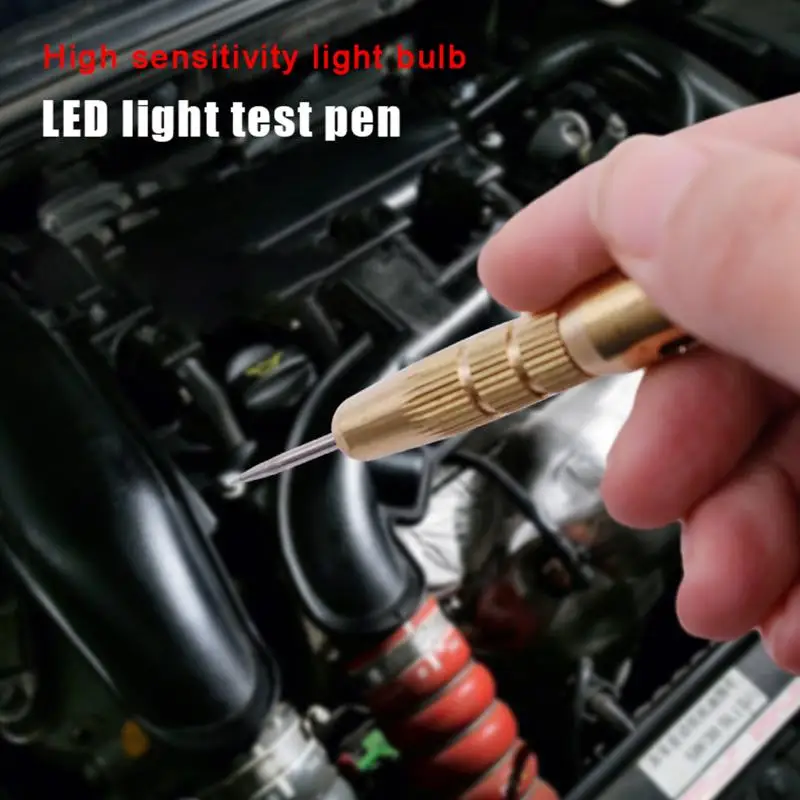 

High Quality Car Motorcycle Circuit Voltage Tester Fuses And Light Sockets Test Pen DC 6V-24V Cable And Clip Circuit Tester 1PC