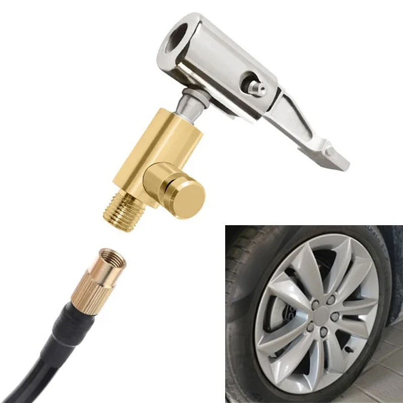 Car Tire Repair Tools Car Pump Tip Tyre Valve Clip Type Nozzle Conversion Auto Tire Inflation Valve Connector Clip-on Adapter