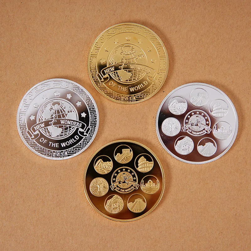 سبعة عجائب من العملة التذكارية العالمية سبعة الحضارات، التراث الثقافي، مجموعة العملات التذكارية هدايا السياحة #5
