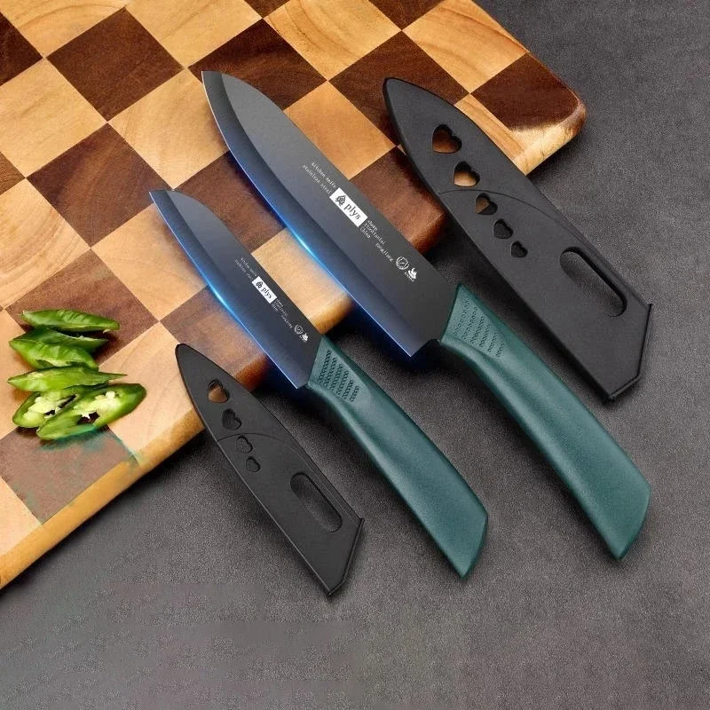 Juego de cuchillos afilados de acero inoxidable para frutas, tabla para picar, cuchillo pequeño portátil de seguridad para el hogar, cuchillo de cocina TB9195