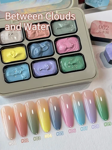Imagen 2 del producto MORDDA-Gel para uñas, 9 colores, pegamento para tapar manchas, enlatado, alta saturación, Popular, semisólido, pegamento para esmalte de uñas, salón de uñas