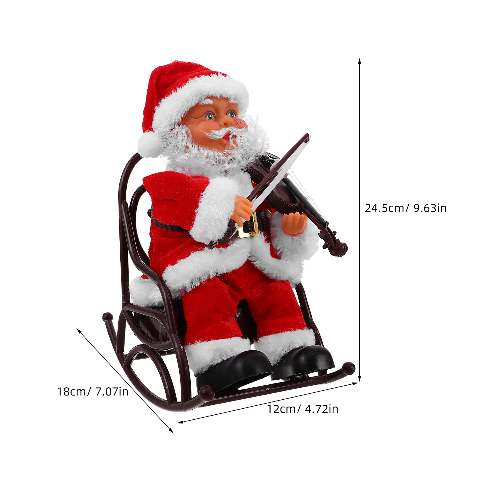 전기 음악 산타클로스 휠체어 크리스마스 장식품 재미있는 휴일 장난감