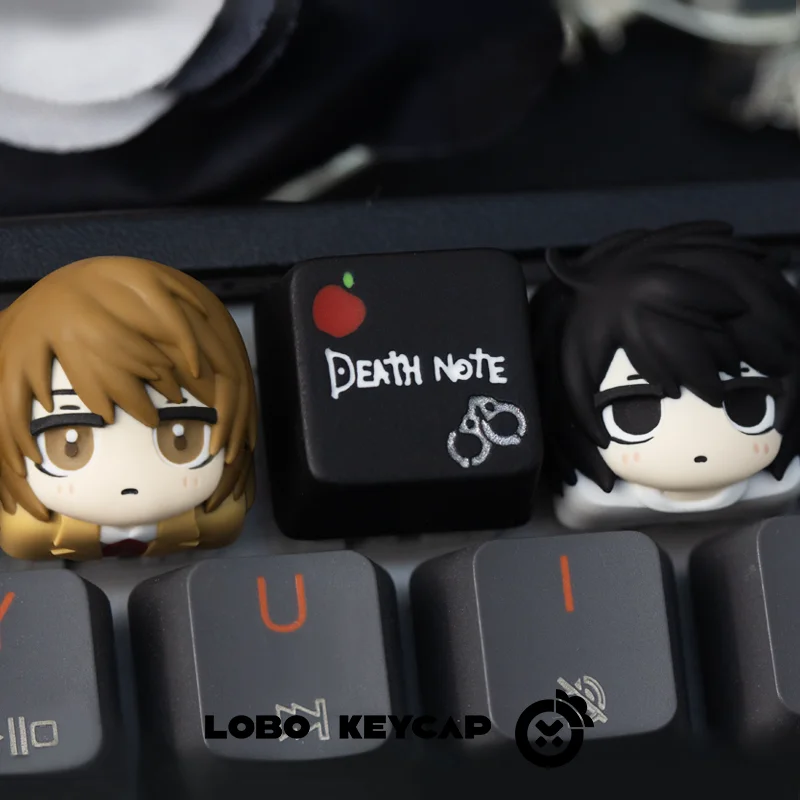 Cartoon Death Note Light Yagami L Charakter Merchandise Niedliche Anime Benutzerdefinierte mechanische Tastatur Tastenkappen ESC Otaku Überraschungsgeschenke