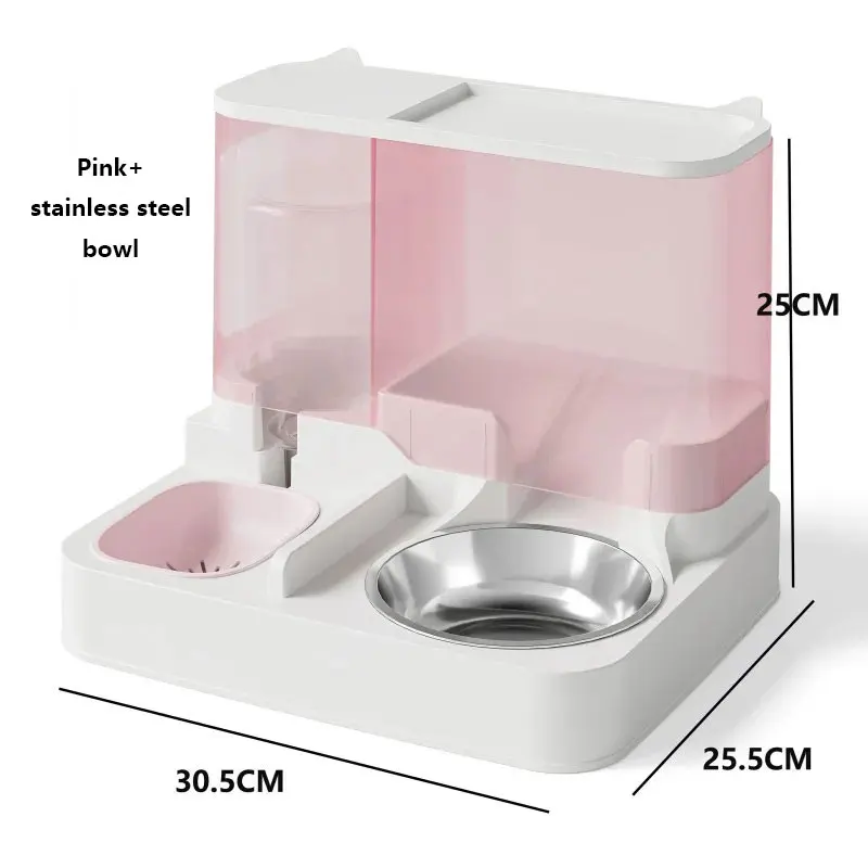 Dog feeder pet automatic feeder dog bowl water dispenser integrated cat food basin ceramic cat drinking water dog food container image 6