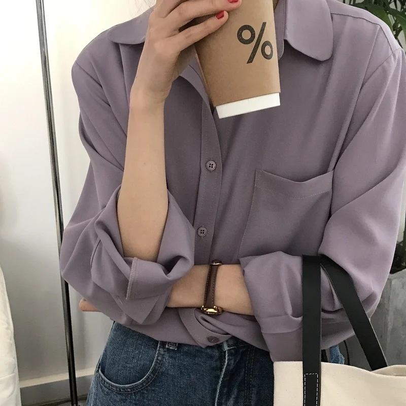 Long Sleeve Shirts Womens Chiffon Embroidered Loose Fit Bohemian Feminine Minimalist Romantic Beach Spring Daily Look