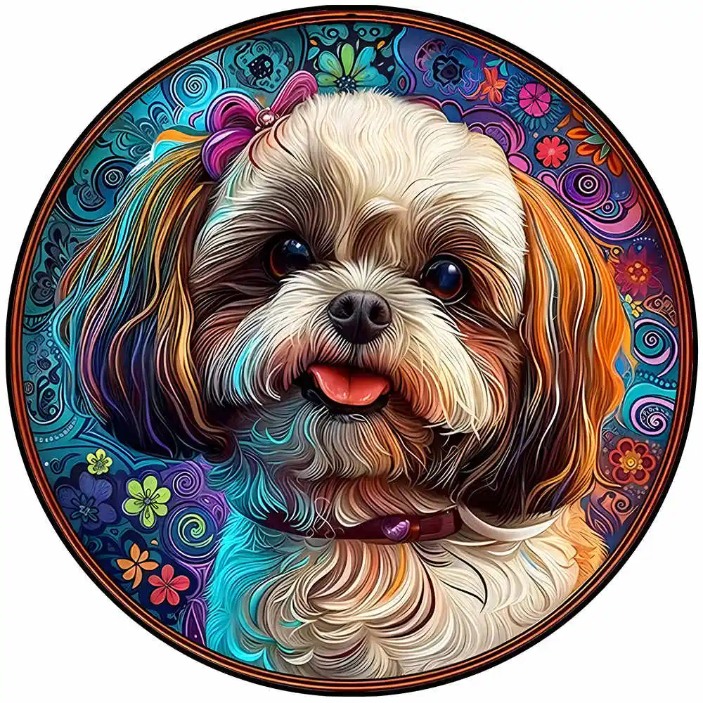 Puzzle en bois pour chien collant la langue, forme Unique, animaux, jouets Twister, forme Unique, bricolage, jeux de société intelligents