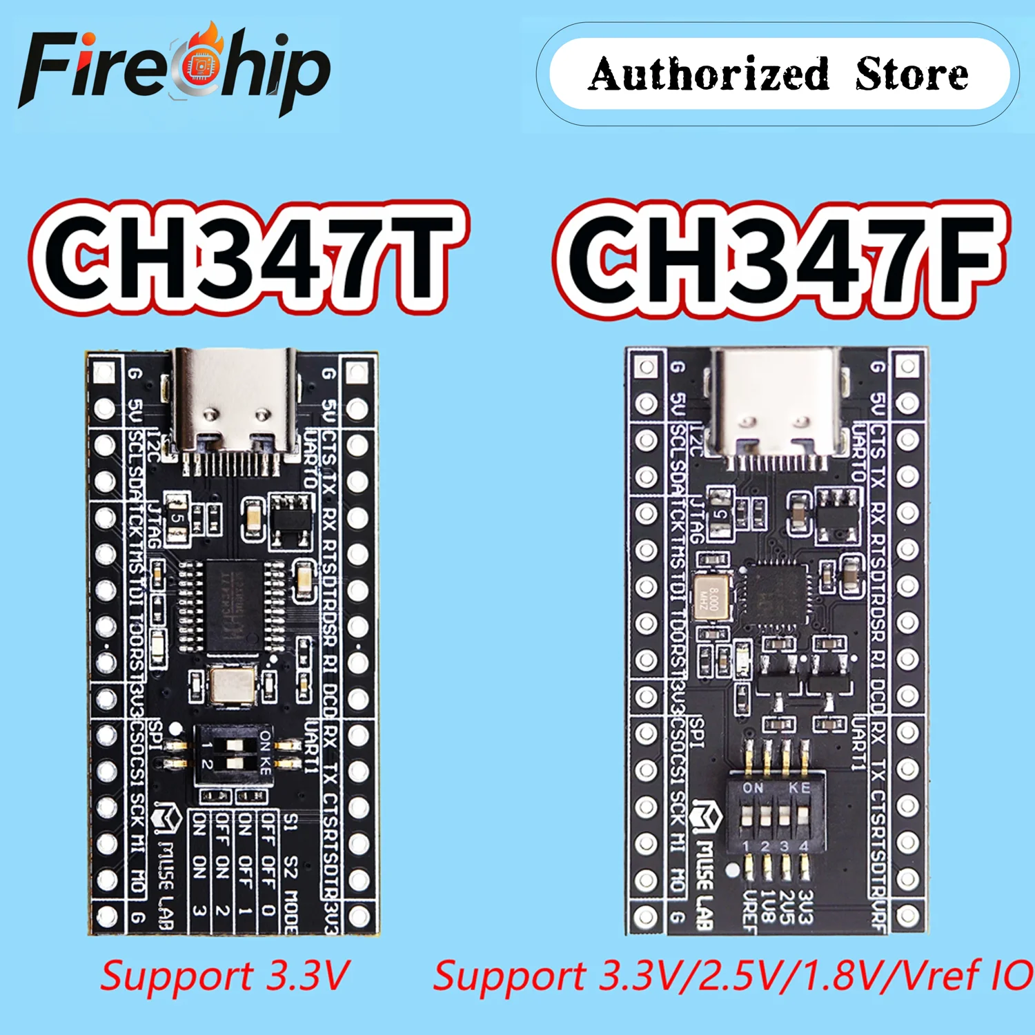FireChip CH347 Development Board Module USB2.0 High Speed USB to UART/I2C/SPI/JTAG/GPIO Open Source USB-HS-Bridge 1.8V Ext-Board