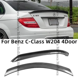 For Mercedes-Benz C-Class W204 4Door VT Style Carbon Fiber Rear Spoiler Trunk Wing 2007-2014