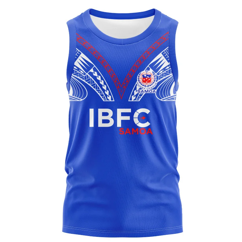 2026 Inspiration kommt aus Samoa Rugby Eltern-Kind 3D-Druck Schnell trocknendes, atmungsaktives Sportshirt, Weste, modisches Sporttrikot – Detail 8