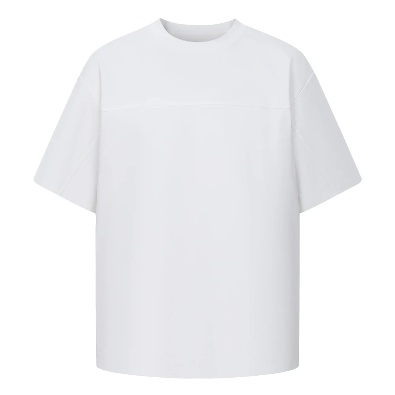 Men's Comfortable Breathable Quick Dry T-shirt Summer Double-Sided Seamless Short Sleeve Solid Basic Sweat-Absorbing Sport Tees