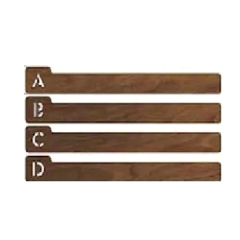 4PCS Wood Record Dividers, Alphabetical Vinyl Record Storage Dividers A-D, Record Holder Organizer Guides Durable Easy Install