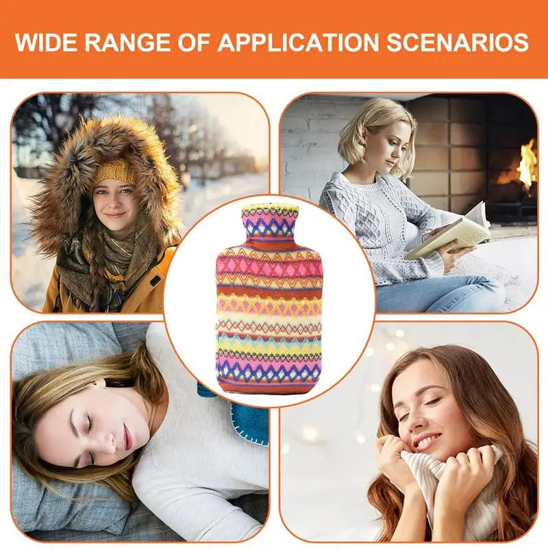 Hot Water Bottle With Soft Cover Cute Hot Water Bag For Neck Shoulder Soreness And Hand Feet Warmer Menstrual