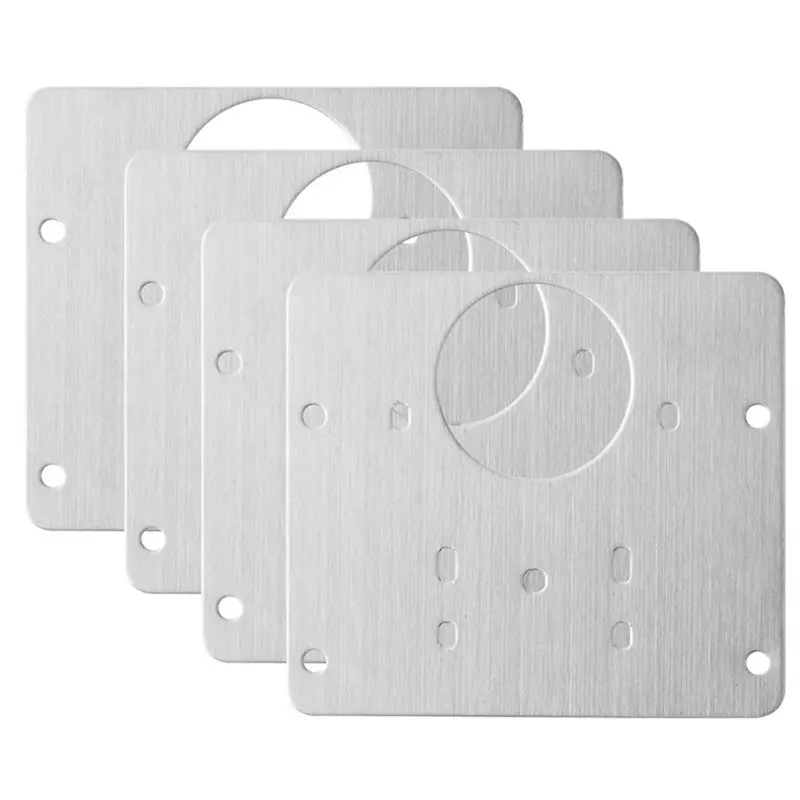 VEHO-لوحة إصلاح مفصلات خزانة المطبخ، الفولاذ المقاوم للصدأ، مجموعة أدوات مفصلات باب الخزانة، مجموعة أطباق إصلاح الخزانة #1