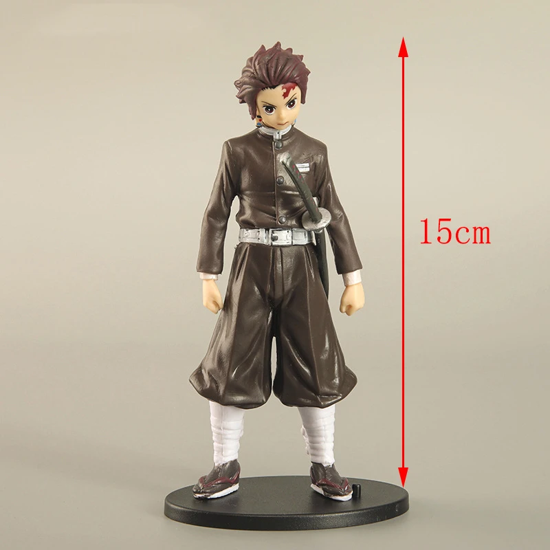 Anime demon slayer tanjirou iguro obanai postura em pé figuras de ação pvc modelo estátua mesa decoração brinquedos boneca coleção presente