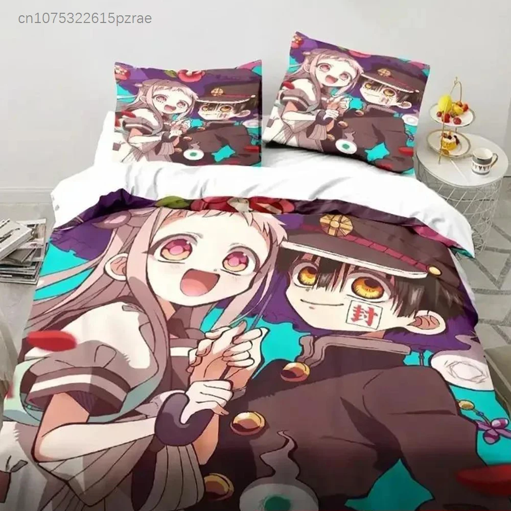 Fashion Anime Toilet-Bound Hanako-kun 3D Printed Bedding Set Duvet Covers Pillowcases Comforter Bedding Set Bedclothes Bed Linen
