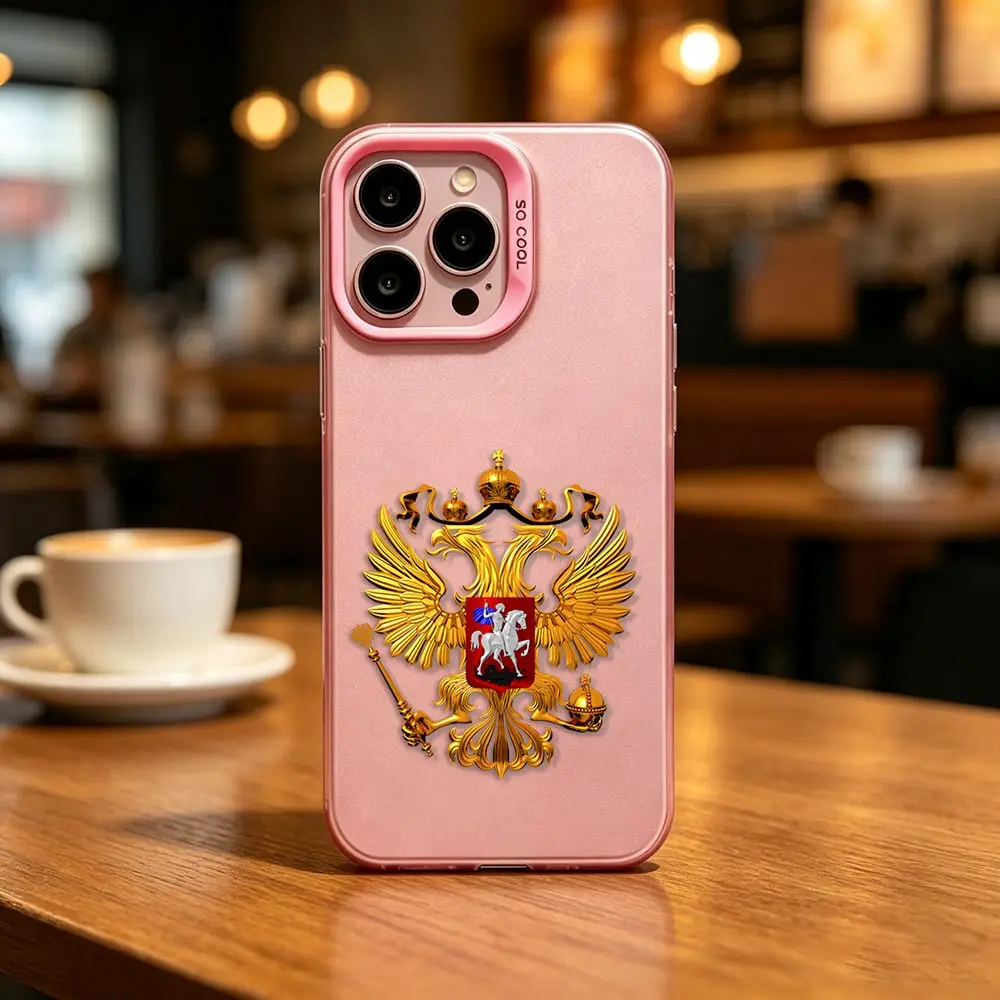 Custom Photo Clear Phone Case For Samsung Galaxy S26 S25 S24 S23 S22 S21 S20 FE PLUS ULTRA Case Shell Cover Russian Emblem Flags