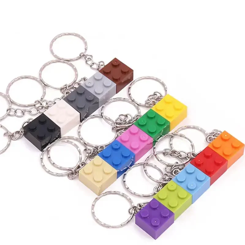 Building Blocks Key Chain Hanging Ring Bricks Accessories Keychain Creative Brick Kits Compatible All Brands Toys 3917 3003 3010