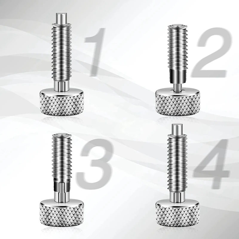 ABUL-2 Pcs Hand Retractable Spring Plunger Stainless Steel Lock Out M6 Type Quick Release Pins For Rolling Toolbox Packout