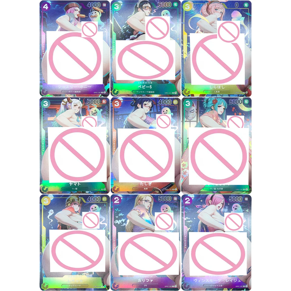 Anime OPCG Nude Collection Card Nami Yamato Shirahoshi Sexy Fully Naked Girl Card Big Breasted Cards Refractive Color Flash Gift