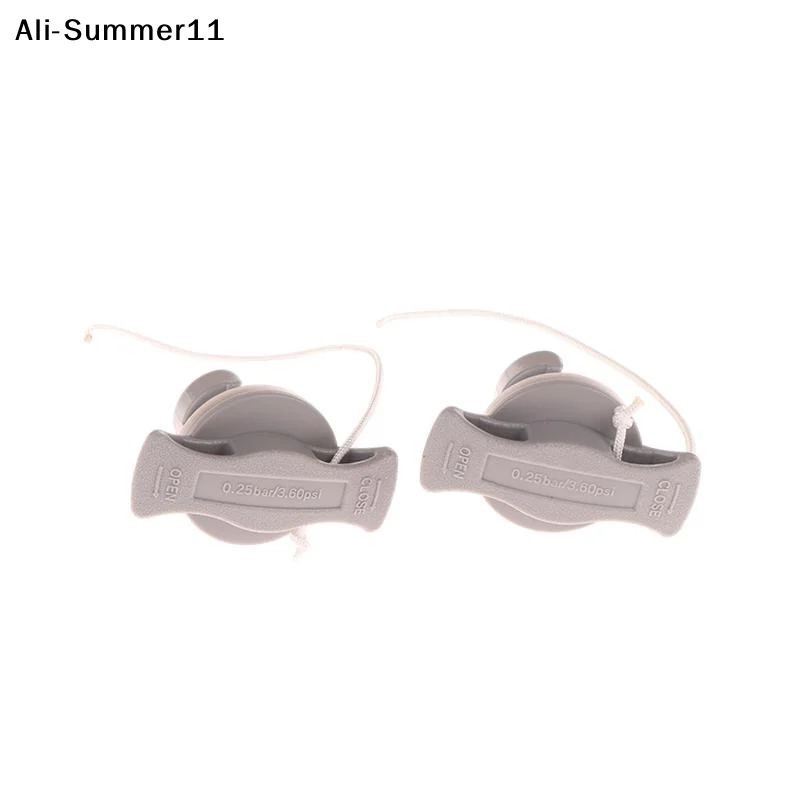 【Wq0】】2Pcs/Set Dinghy Raft Kayak Leakproof Inflatable Boats Air Valve Plug Covers With Rope Spiral Air Plugs For Paddle Board