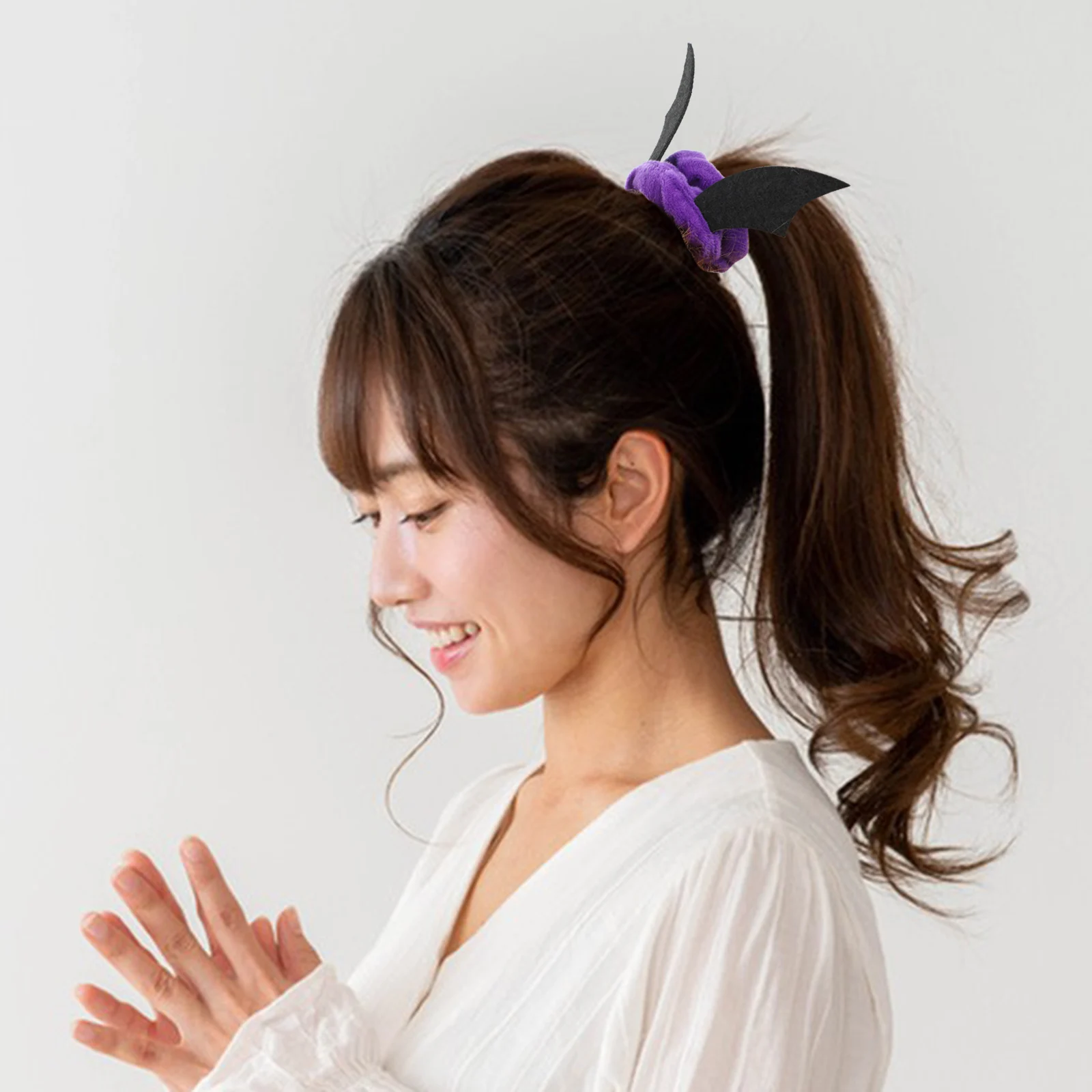 

7 Pcs Halloween Hair Accessories Bat Ponytail Holders Women's Scrunchies for