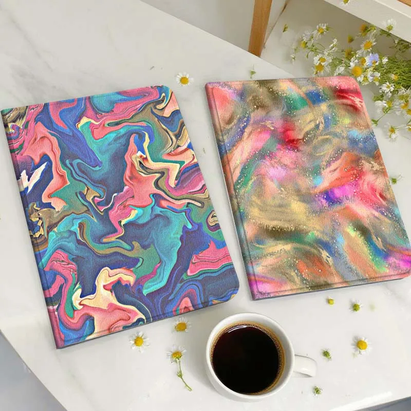 

Colorful Swirl Abstract Pattern Tablet Case For Huawei Honor MatePad MediaPad Air 5 6 7 11 V6 V7 V8 V9 X9 X8 T10 T10s C5e T5