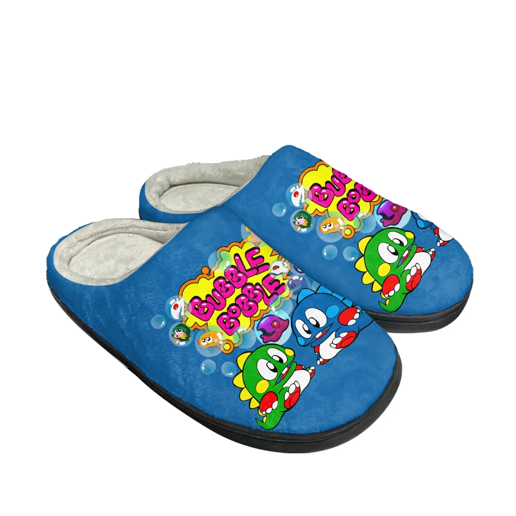 

Bubble Bobble Home Cotton Slippers Cartoon Game Mens Womens Teenager Plush Bedroom Casual Keep Warm Shoes Custom Made Slipper