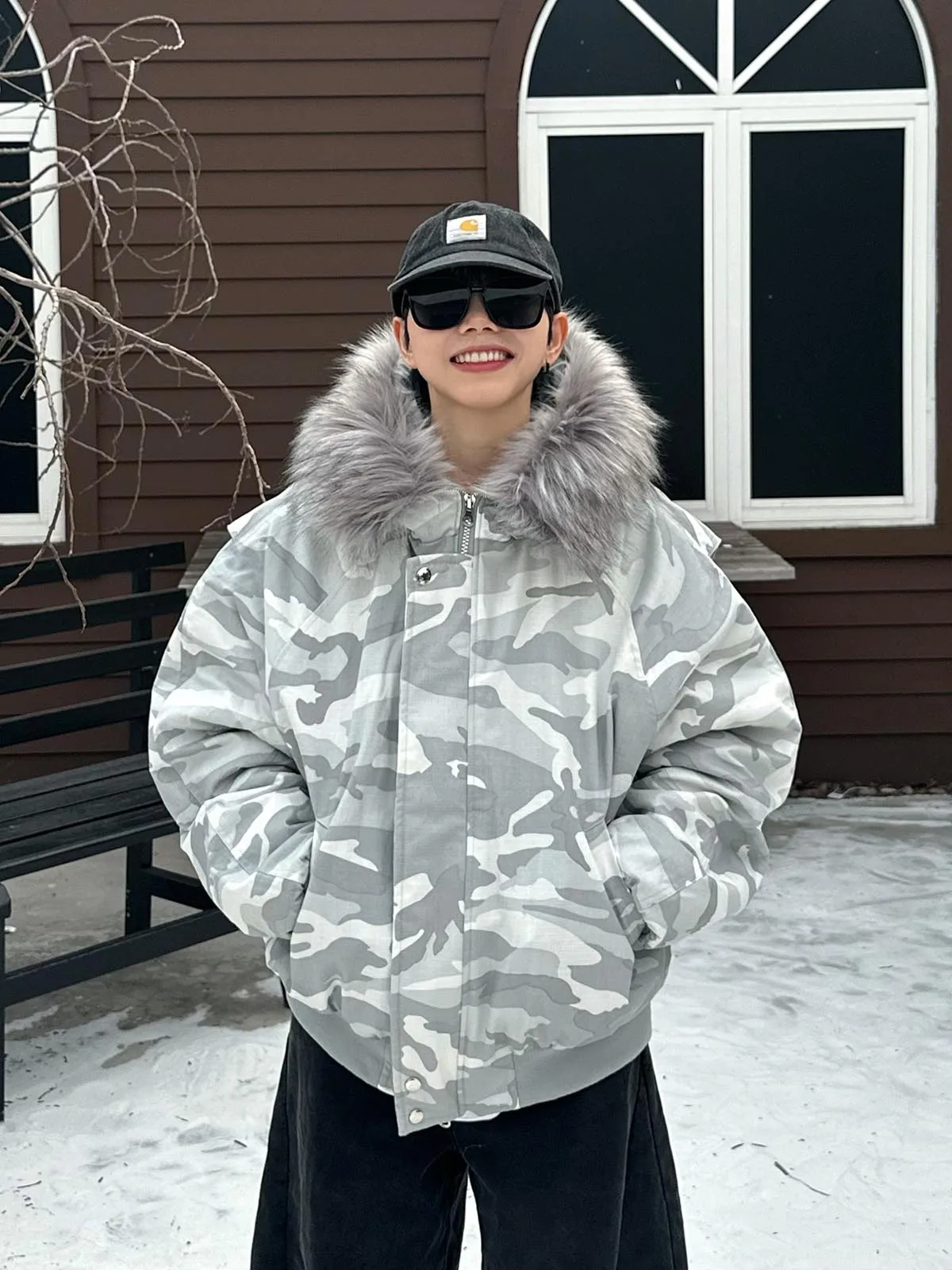 

Мужская зимняя куртка в американском стиле с капюшоном, дизайн Mountain Eagle, хлопковое пальто, повседневная одежда в стиле хип-хоп, теплая, с длинными рукавами, камуфляжная