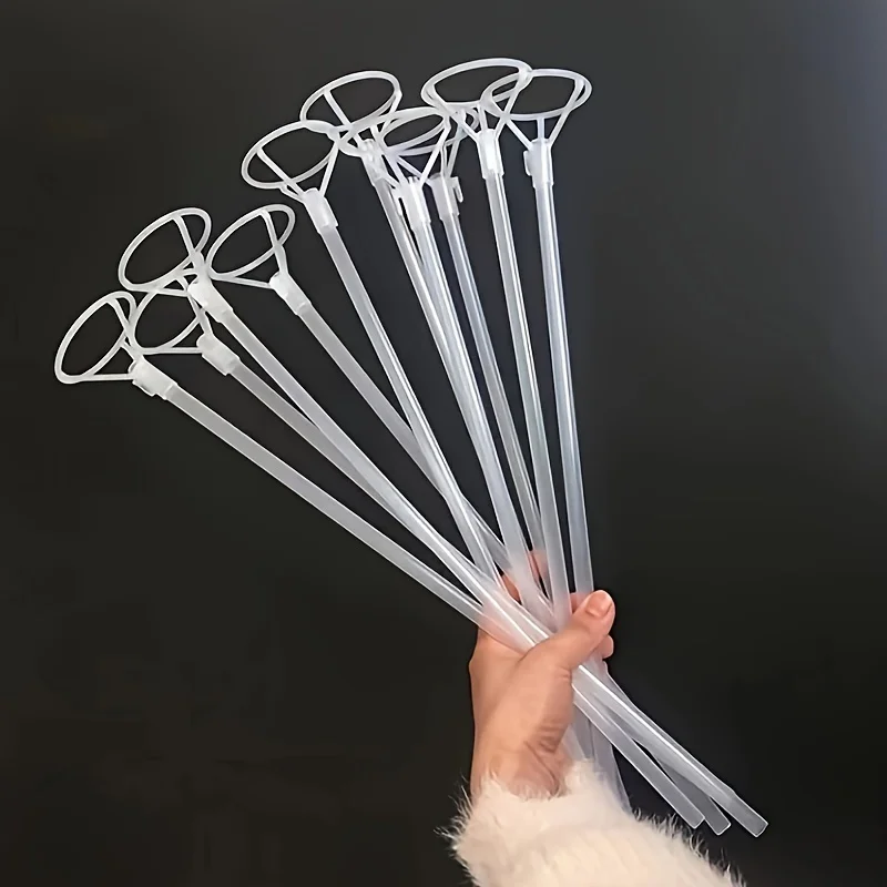 Soporte transparente para globos Bobo de 50 piezas con taza: perfecto para bodas, el día de San Valentín, fiestas y decoración de eventos