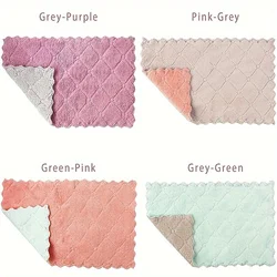 10pcs Random color Cloths Multi-Purpose Double-Sided Absorbent Dishwashing Towels for Kitchen Cleaning
