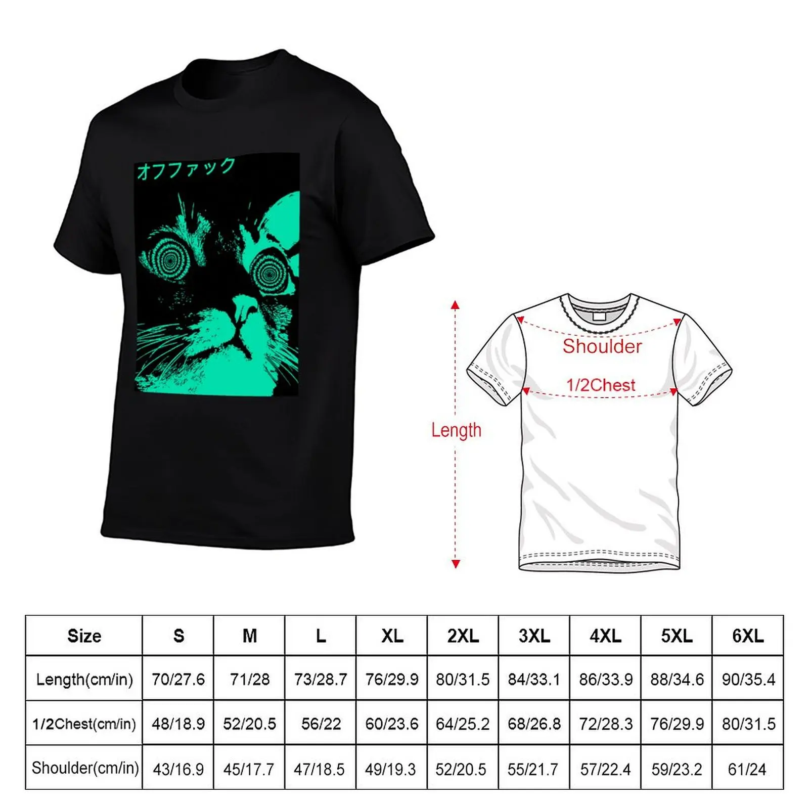 Vaporwave Cool Cat Japanese Urban Neon Style T-Shirt baggy shirts korean fashion quick drying shirts men graphic