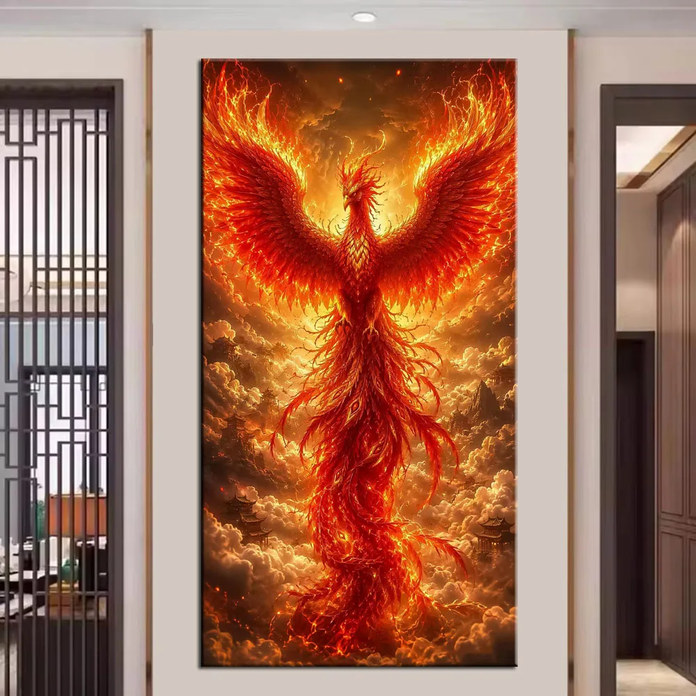 DIY Diamond Painting Cross Stitch Dragon Phoenix and Tiger Picture Full Drills Diamond Mosaic New Collection Home Decor - view 2