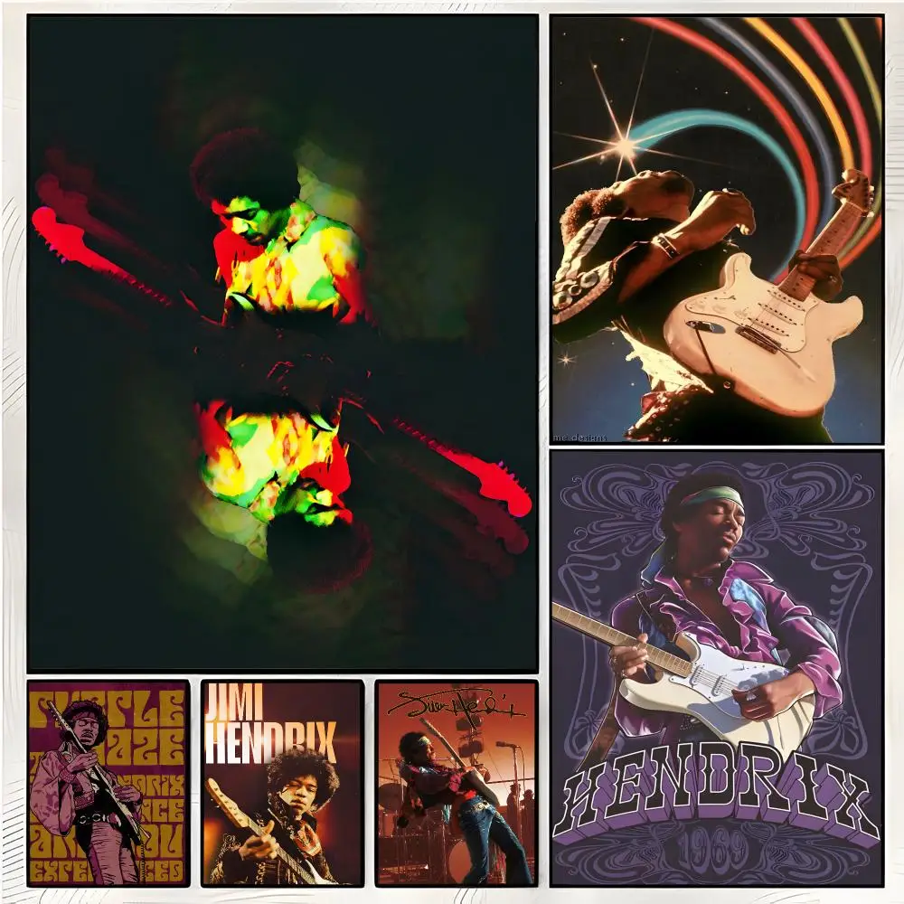 Musician Rock J-Jimi Hendrix Poster Superior Home Space  Indoor Decorative Art & Home Decor