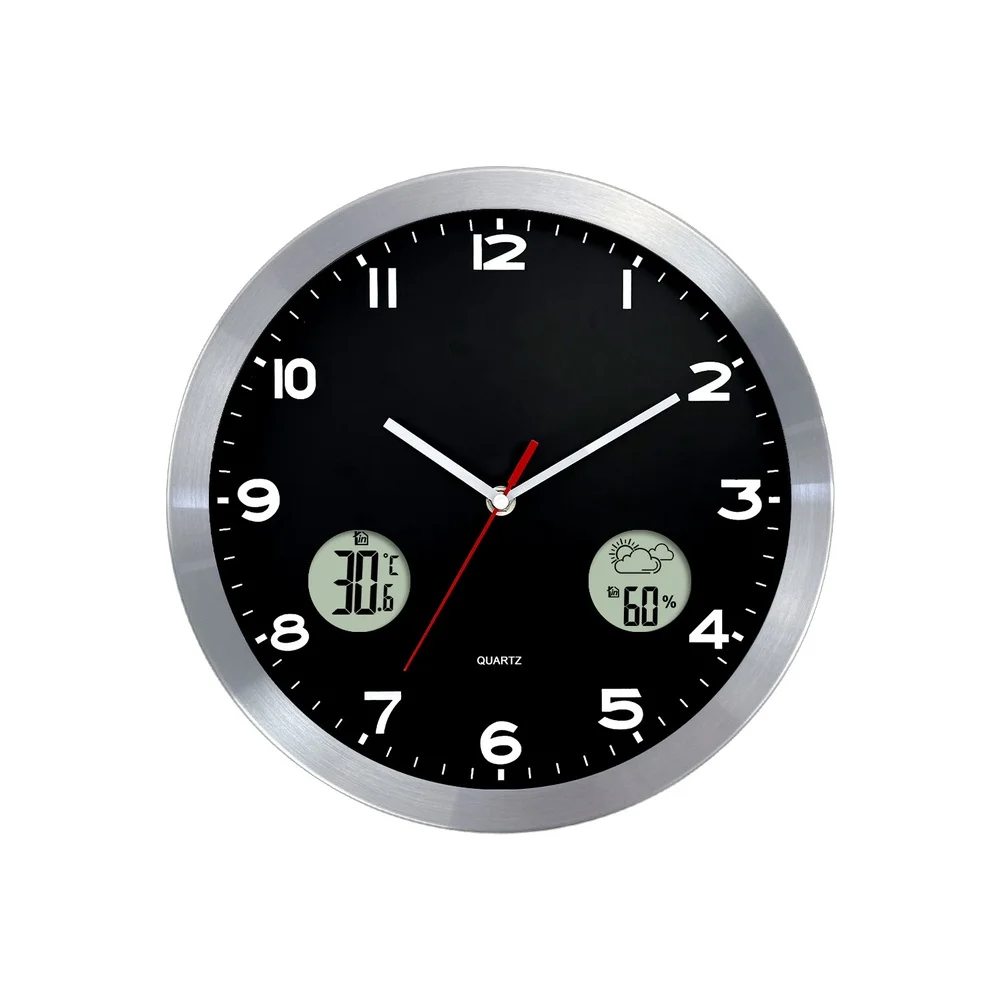 Real Time Temperature Humidity Display Modern Wall Clock Modern Home Decor Clock Digital Wall Clock Real-time Display
