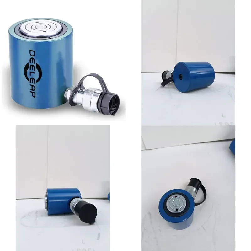Single-acting low-height hydraulic jack cylinder 20-ton spring-return split lift cylinder for slit mechanical maintenance