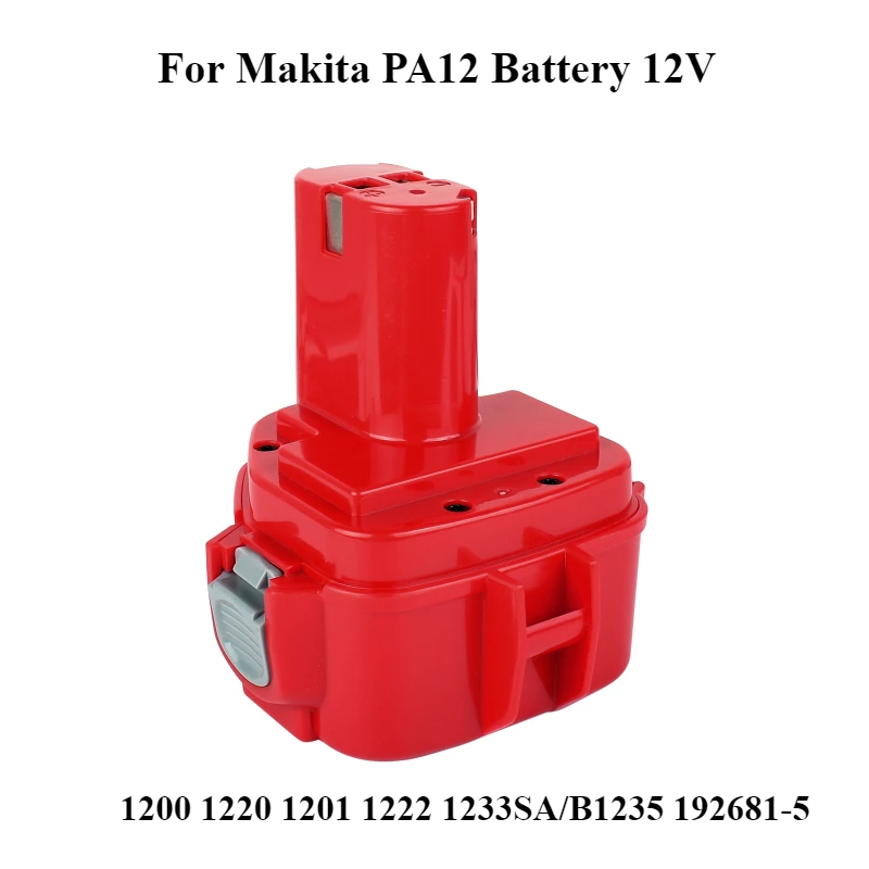 For Makita PA12 Battery 12V Ni-Mh 3000mAh 1200 1220 1201 1222 1233SA/B1235 192681-5 Cordless Tools Replacement Battery