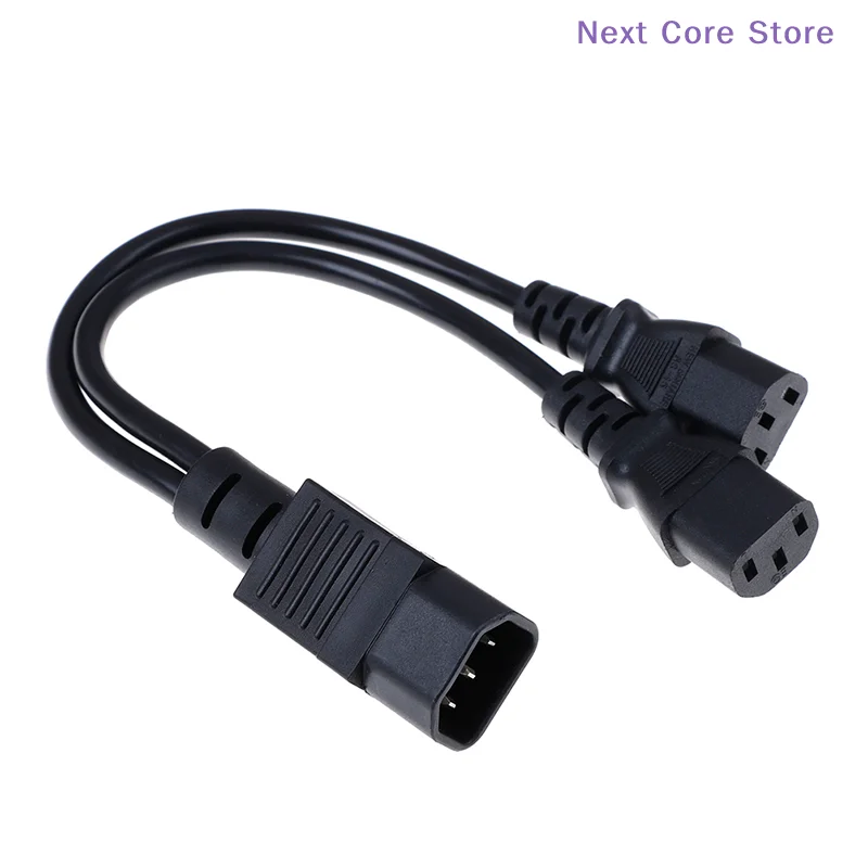 [NC]UPS Server C14 To C13 Y Splitter Extension Cable PDU PSU Power Cable Cord 30cm[NC]