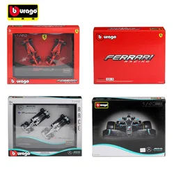 Bburago 1/43 F1 Ferrari SF90 SF1000 Mercedes-AMG W10 Photo Frame Version Alloy Sports Car Model Collection Kids Gifts Decoration