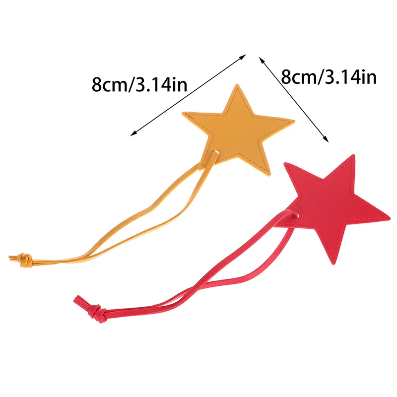 PU couro fivela chaveiro, cinco pontas estrela bagagem pingente, saco pingente, presente