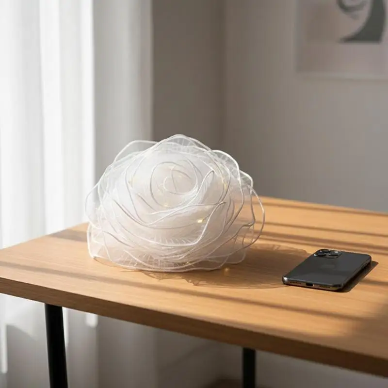 LED Flower Packaging Paper 2 Meter Light Up Mesh Lace Yarn for Bouquet Romantic Wedding Florist Supplies
