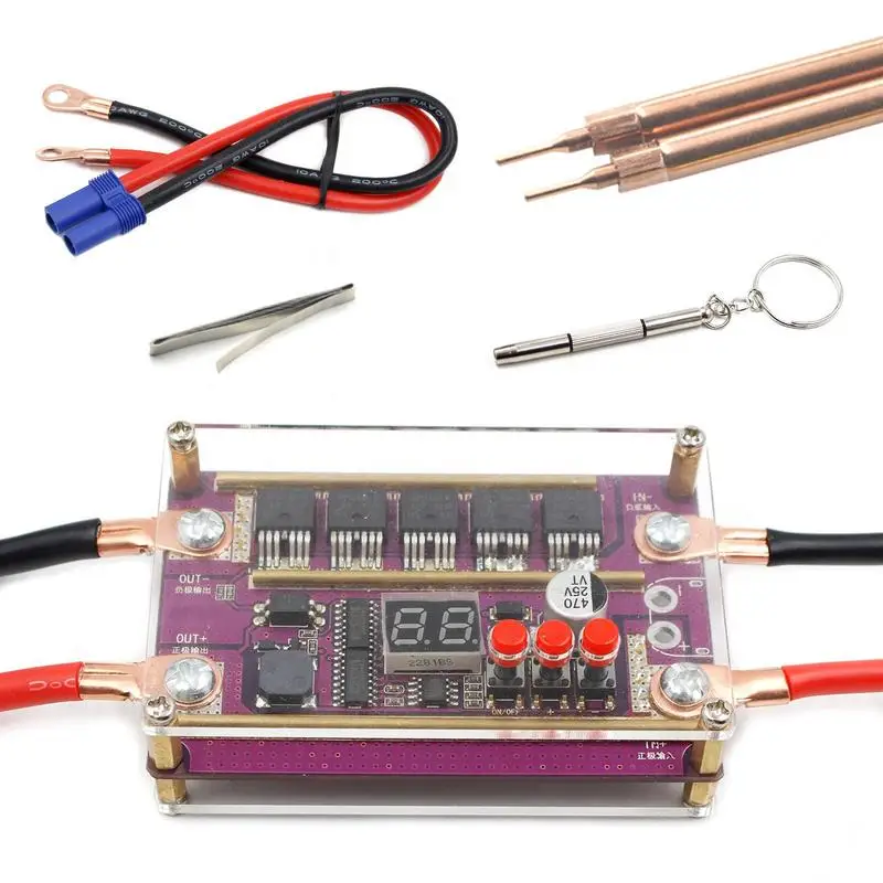 

Battery Spot Welder Kit Portable DIY Spot Welder Machine Kit Mini Size Lithium Battery Spot Welding Machine For Capacitor Spot