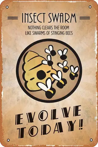 Retro Bioshock Plasmid Insect Swarm Metal Sign Vintage Kitchen Signs Comic Wall Decor Funny Cute Tin Signs Bar Decorations Vi