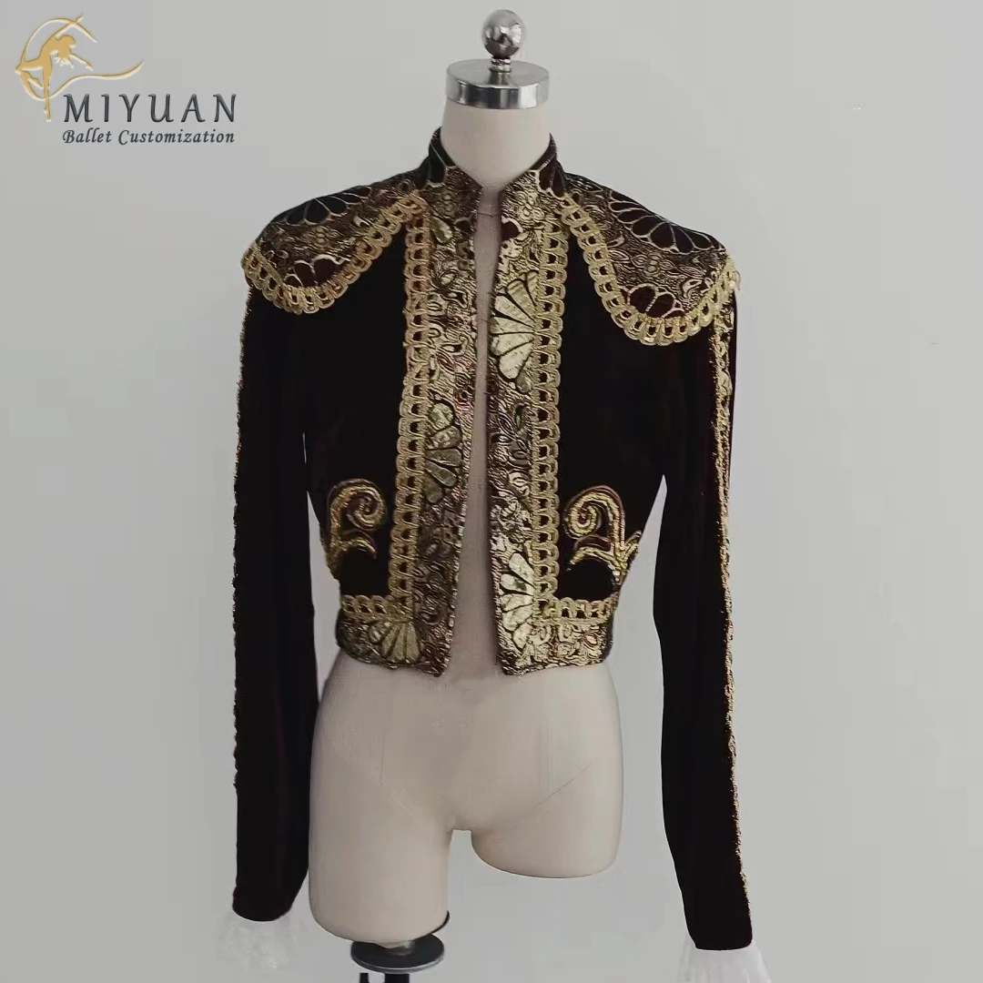 2023New Don Quijote Variations Ballet costume Tailored for adults and children stage black and gold performance competition wear