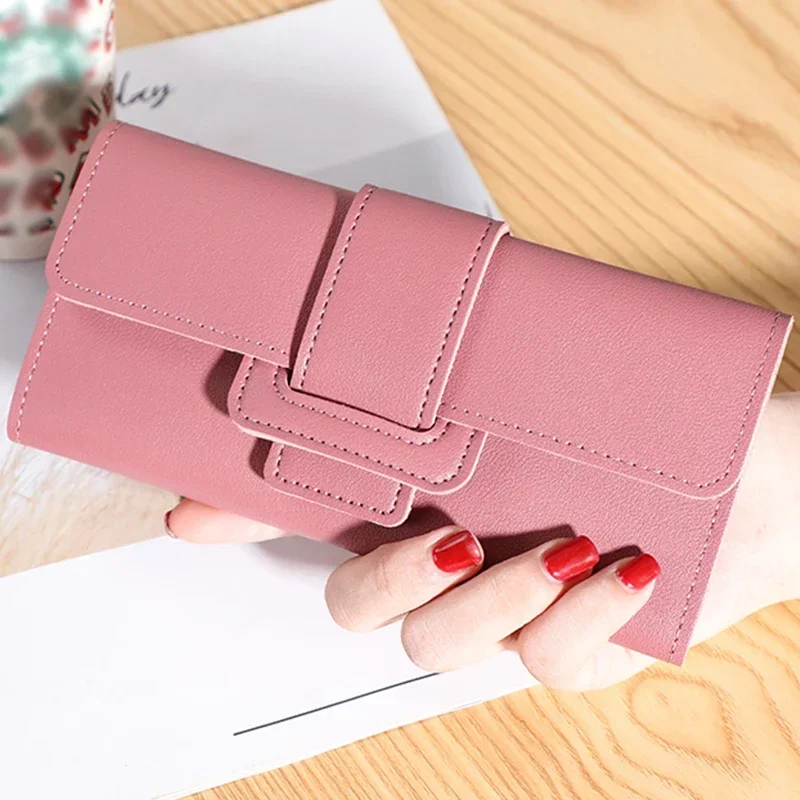 Women Wallet Cardholder Coin Purses Clutch Phone Credit Card Holder Ladies Luxury Large Capacity Leather Bag with Zipper